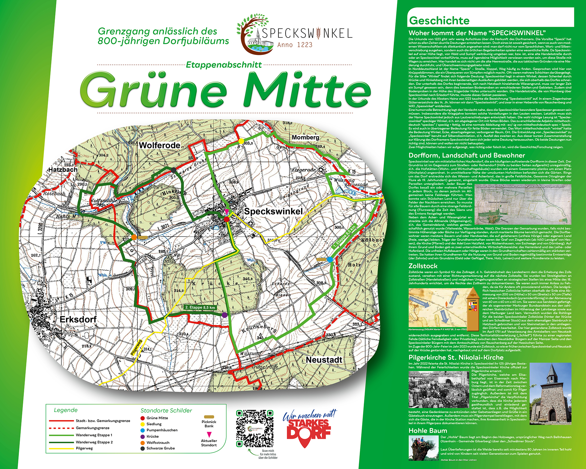 infoschilder grenzgang gruene mitte