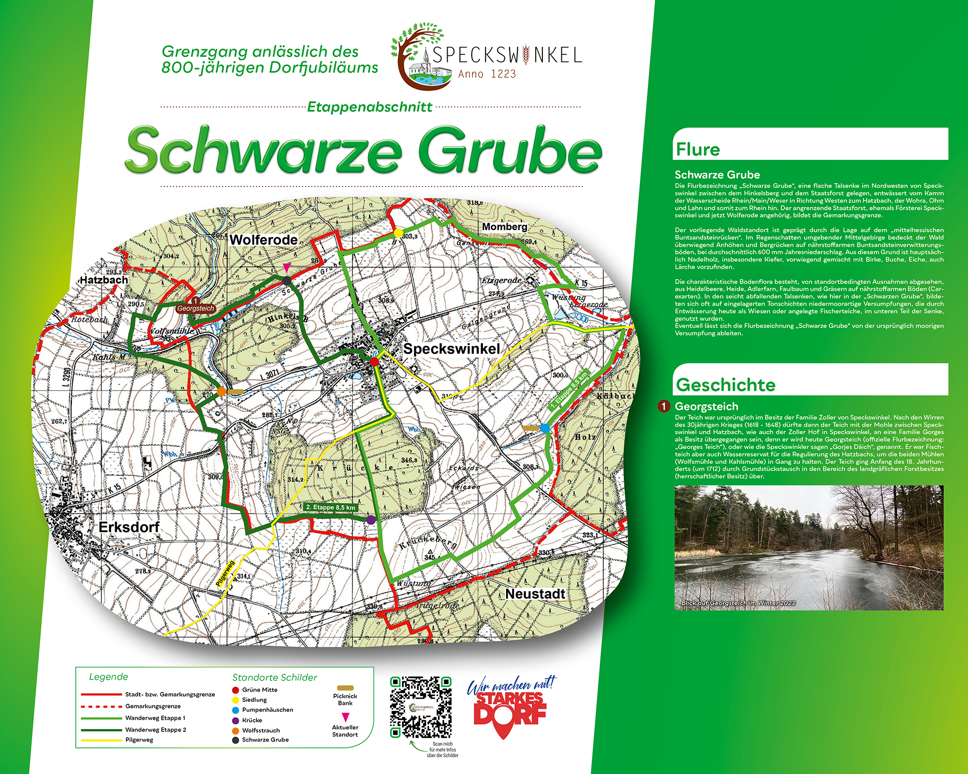 infoschilder grenzgang schwarze grube