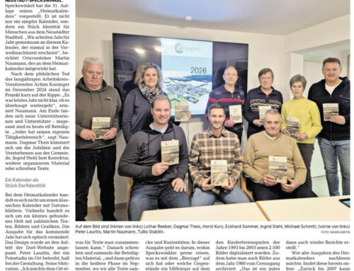 Heimatkalender 2026 von Speckswinkel vorgestellt – Die OP berichtete